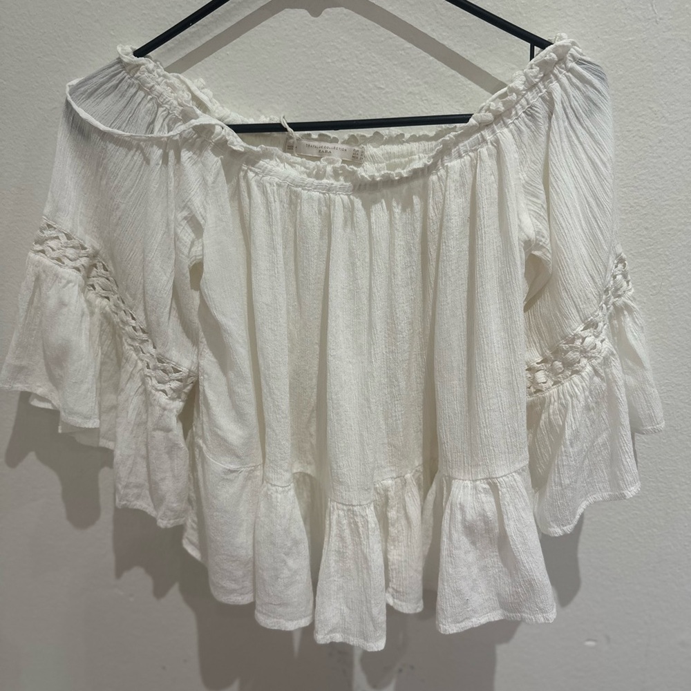 Chic Off-Shoulder White Blouse